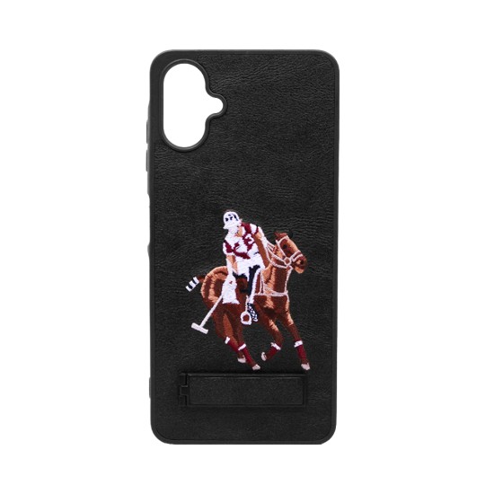 Capa Duro Designer US Polo Com Suporte para Samsung Galaxy A06 Preto Capa Duro Designer US Polo Com Suporte para Samsung Galaxy A06 Preto